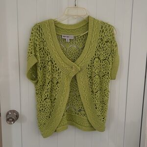 Green Crochet Women Sweater